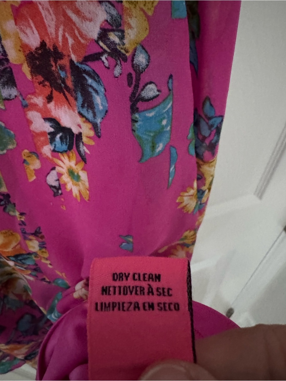 Betsey Johnson Pink Floral Chiffon Halter Dress Size 0 - Picture 8 of 12